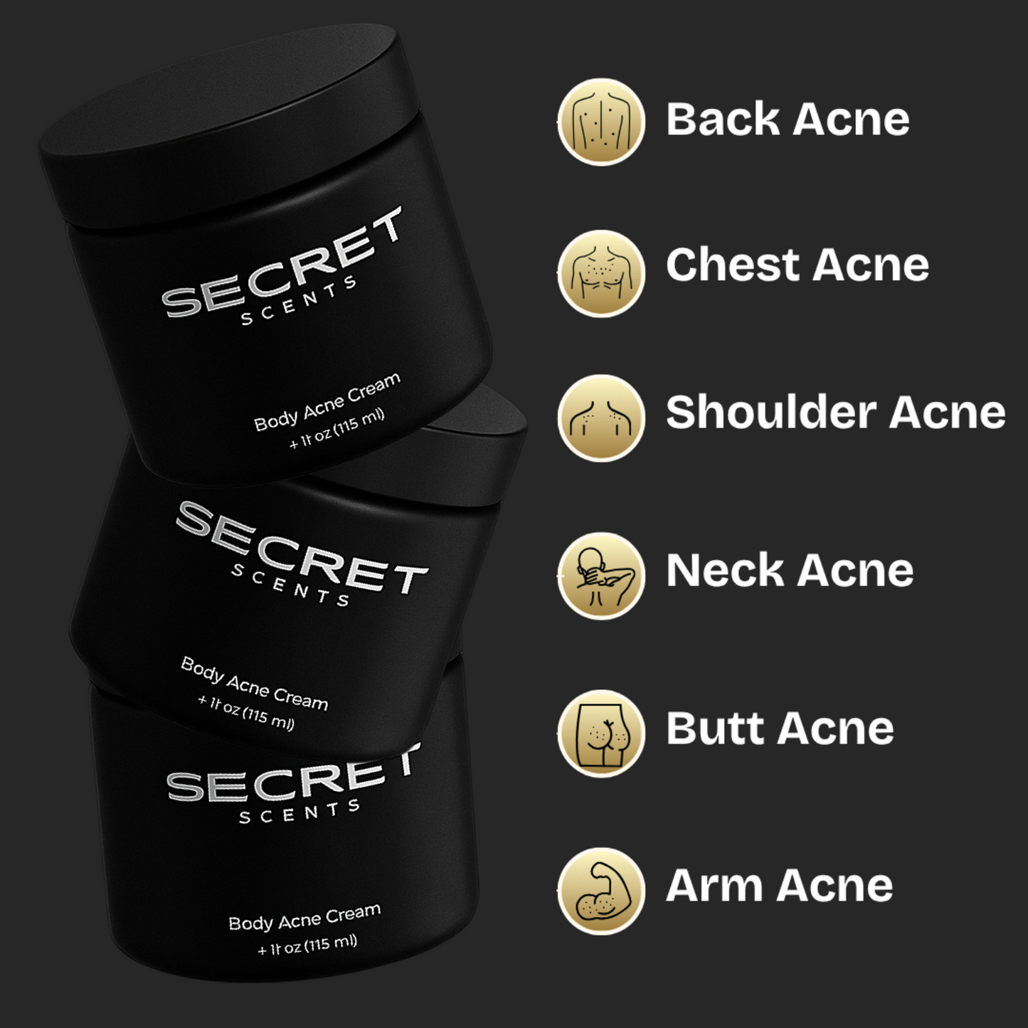 Secret Scents Body Acne Cream